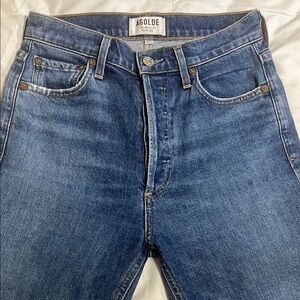 Agolde women’s Blue Straight leg Jeans Classic Style size 24